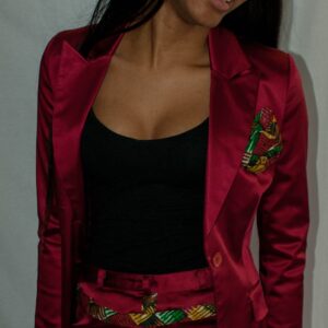 Red Satin Suit