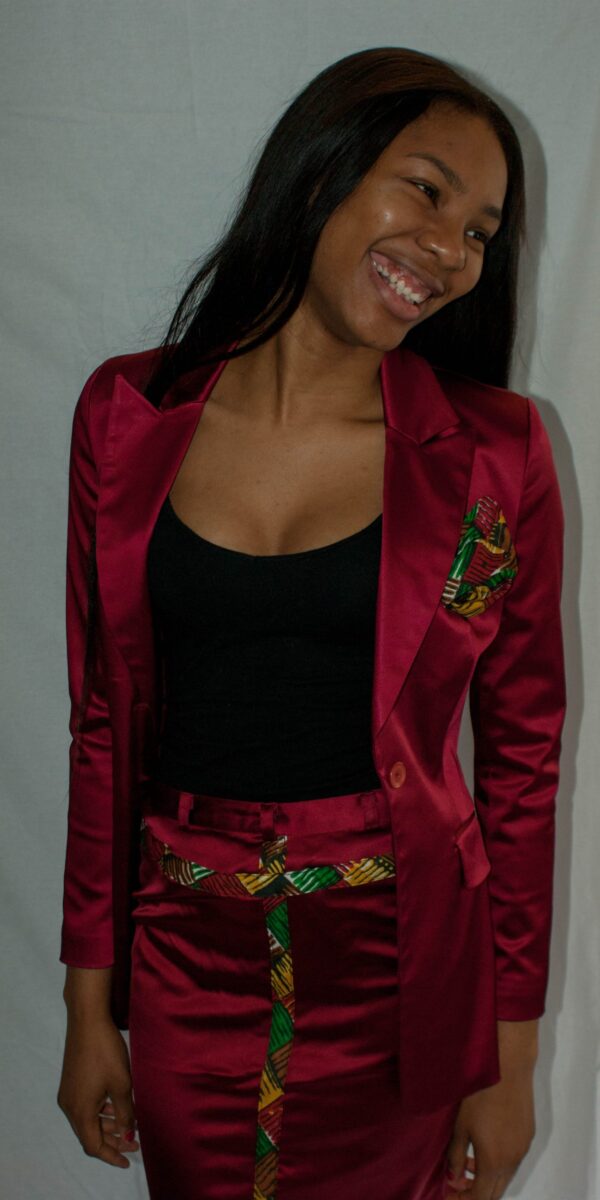 Red Satin Suit