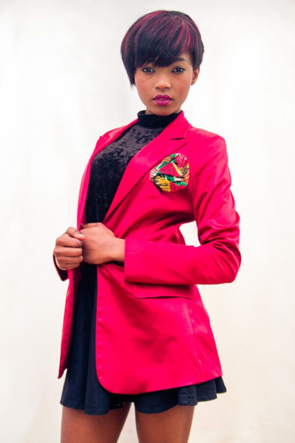 Red Satin Blazer