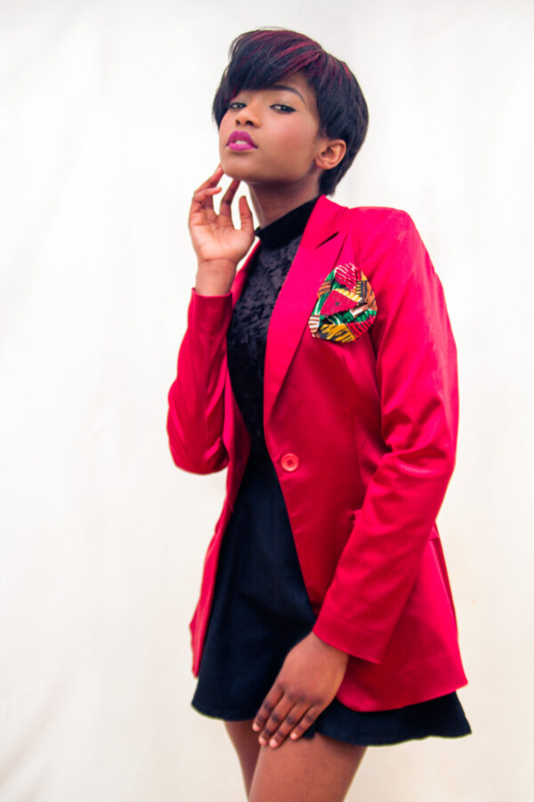 Red Satin Blazer - Image 2