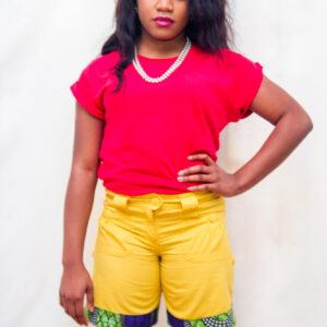 Yellow Linen Shorts