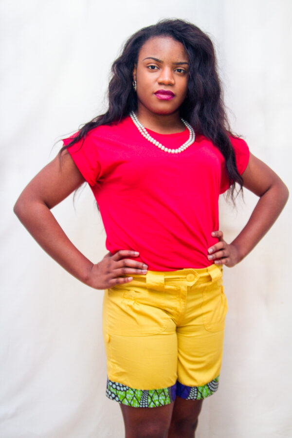 Yellow Linen Shorts - Image 3