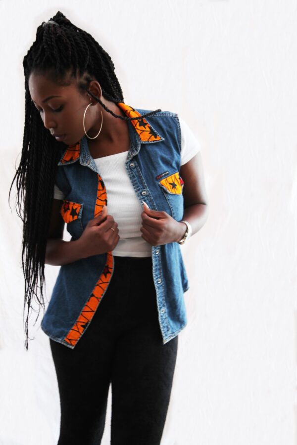 Sleeveless Jeans Top