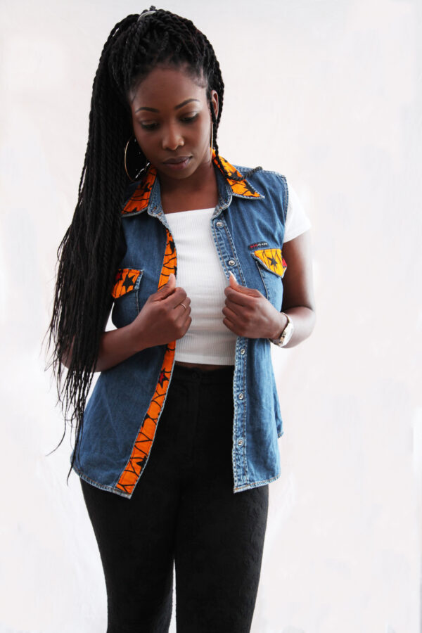 Sleeveless Jeans Top - Image 2