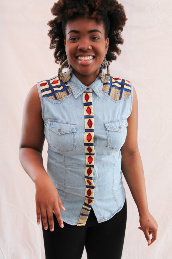 Sleeveless Jeans Vest - Image 2