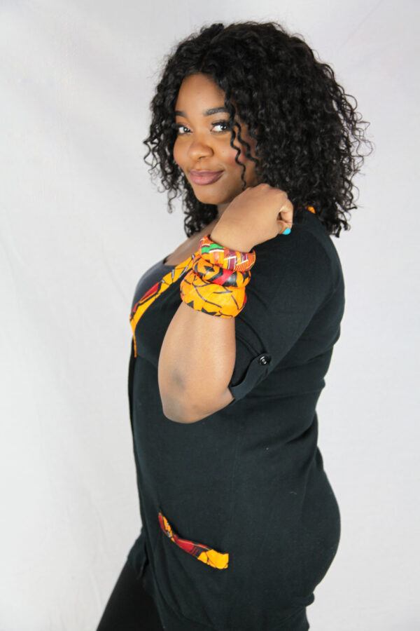 Black Knit Cardigan - Image 2