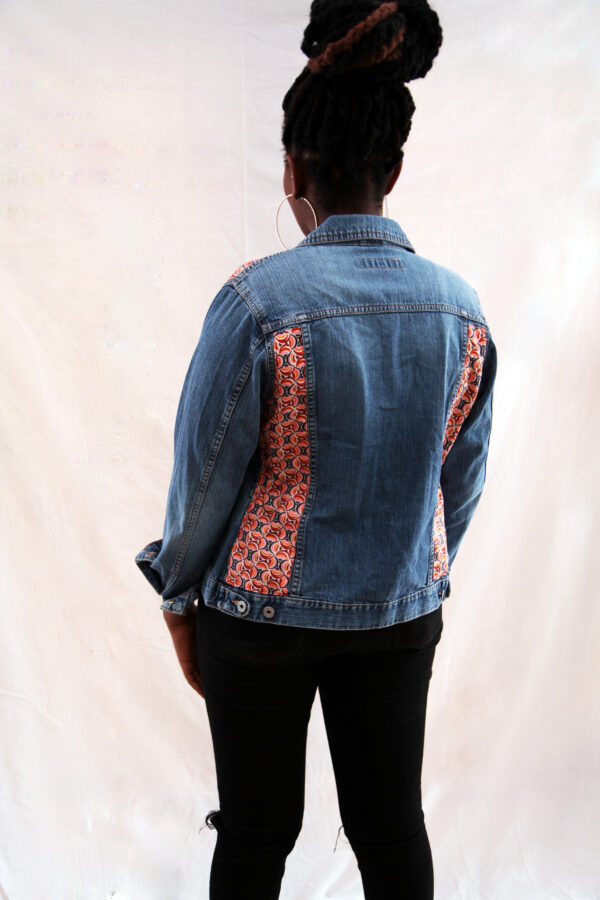 Pink and Blue Denim Jacket - Image 3