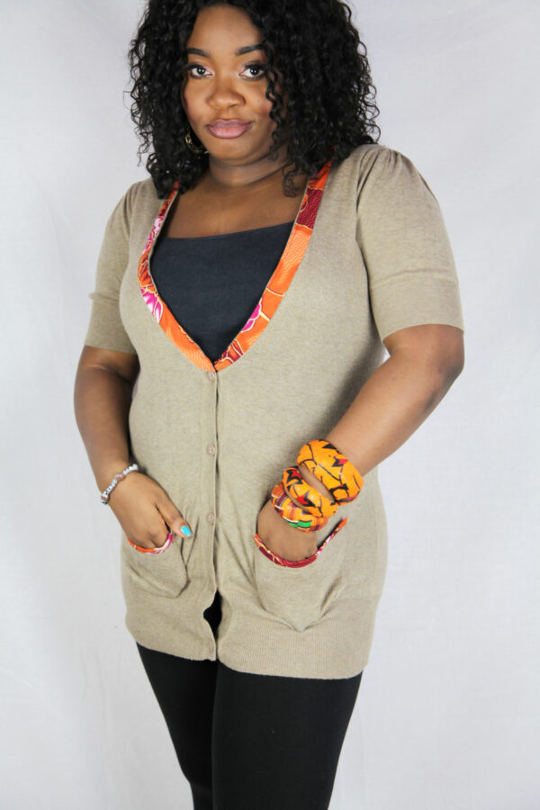 Brown Boyfriend Cardigan - Image 3
