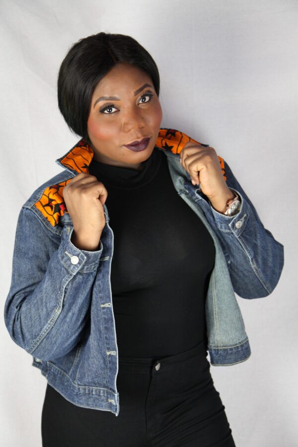 Yellow and Blue Jeans Jacket