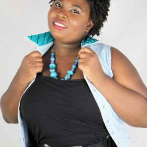 Turquoise Jeans Vest