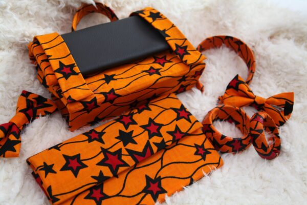 Yellow Star Clutch Bag