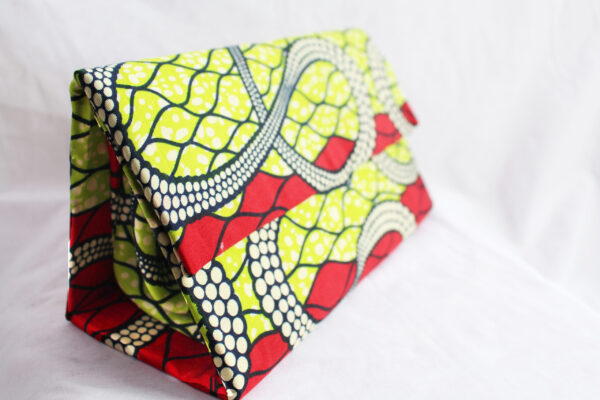 Green and Red Snake Fold-Over Clutch - Image 2