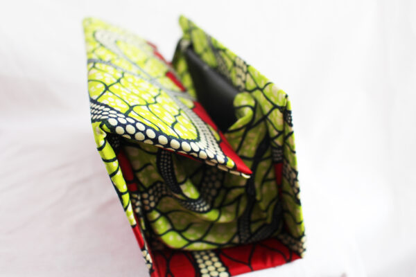 Green and Red Snake Fold-Over Clutch - Image 3