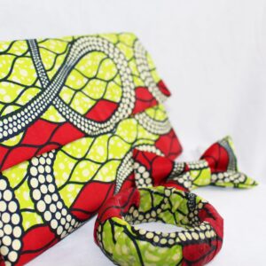 Green and Red Snake Fold-Over Clutch