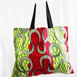 Green Snake Shopping and Tote Bag