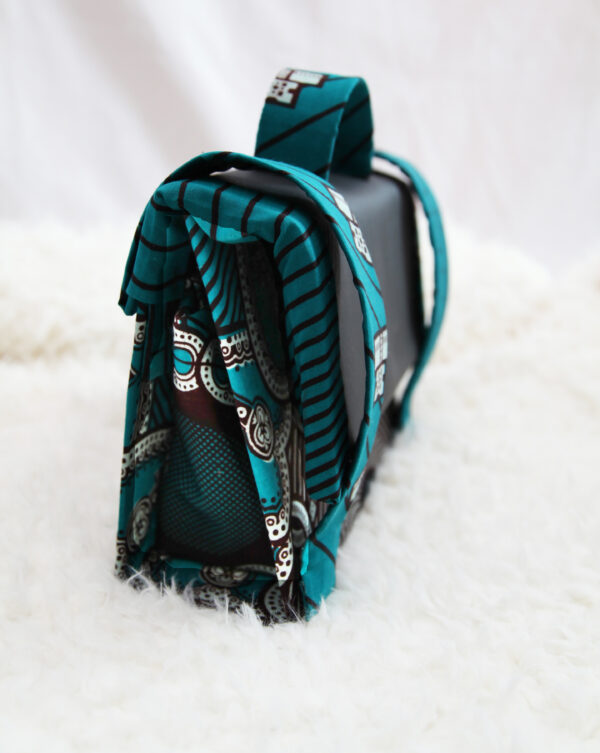 Turquoise Key Leather Satchel - Image 4