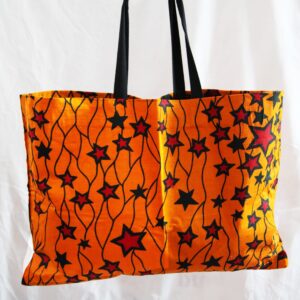 Yellow Star Shopping and Tote Bag