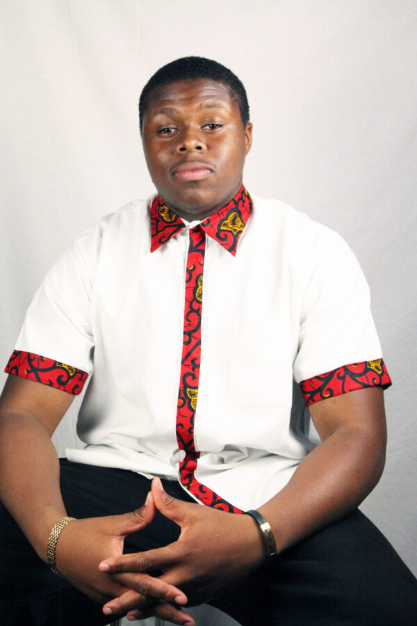 Red Leaf Short-Sleeve Men's Shirt - Image 2