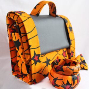 Yellow Star Leather Satchel