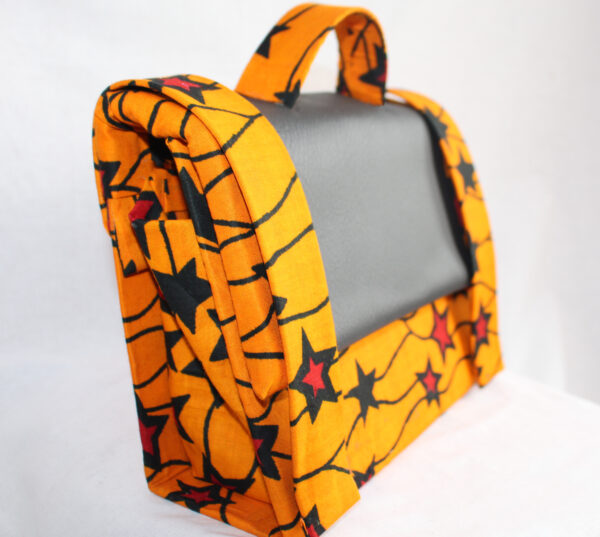 Yellow Star Leather Satchel - Image 4