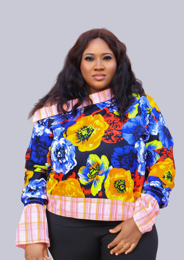 Off-Shoulder Mixed Long Sleeve Shirt