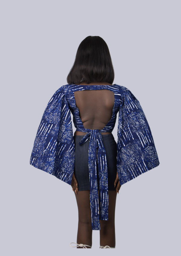 Crop Top with Cut-out Sleeves - Image 3