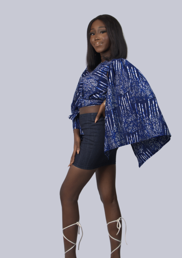 Crop Top with Cut-out Sleeves - Image 2