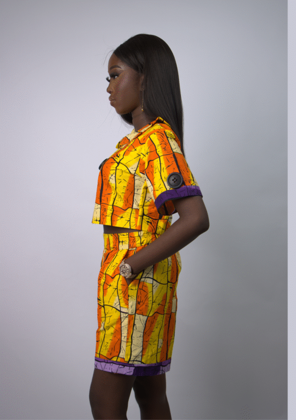 Zipped Crop-Top and Shorts Set(Bottom) - Image 2