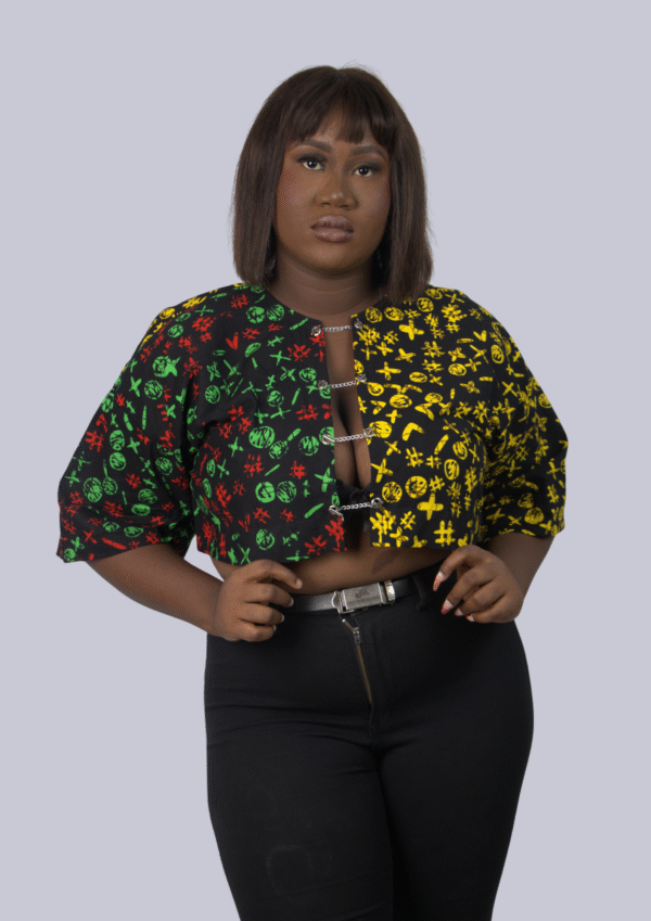 Metal-Linked Cropped Jacket