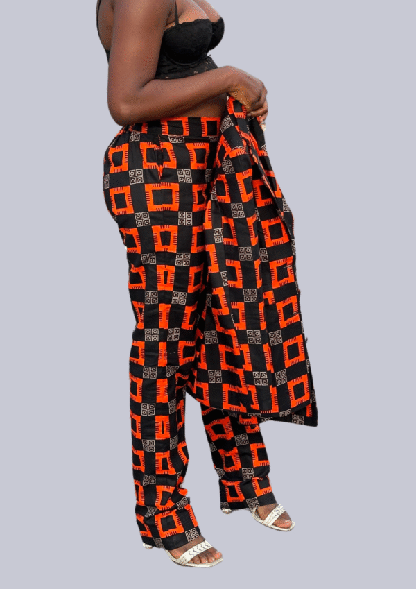 Double Breasted Suit Set(Wide Leg Trousers) - Image 3